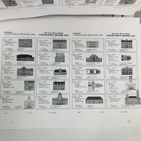 Vintage Cat's Meow Collector's Club Catalog Buying List 1990-94 Shelf Sitters - Picture 8 of 12